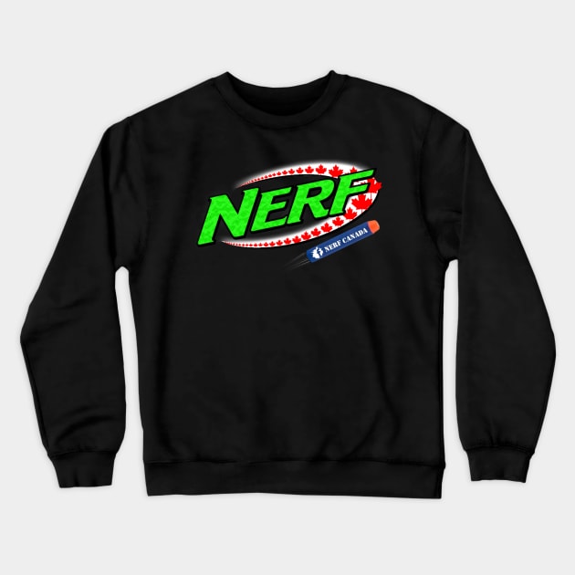 Nerf Canada Crewneck Sweatshirt by allthernerds